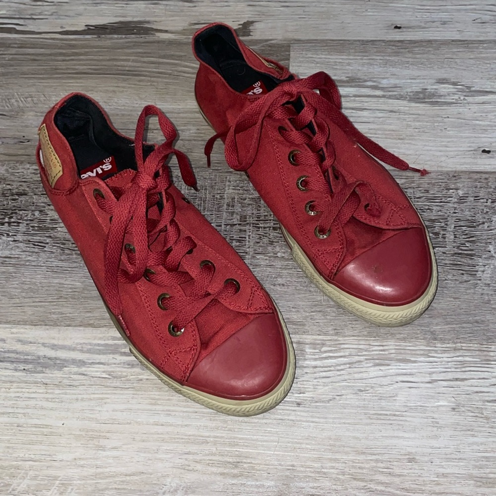 Levi’s red sneakers shoes size 10
